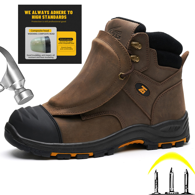 Men'S Accessories Leather - Bottes de sécurité en cuir véritable