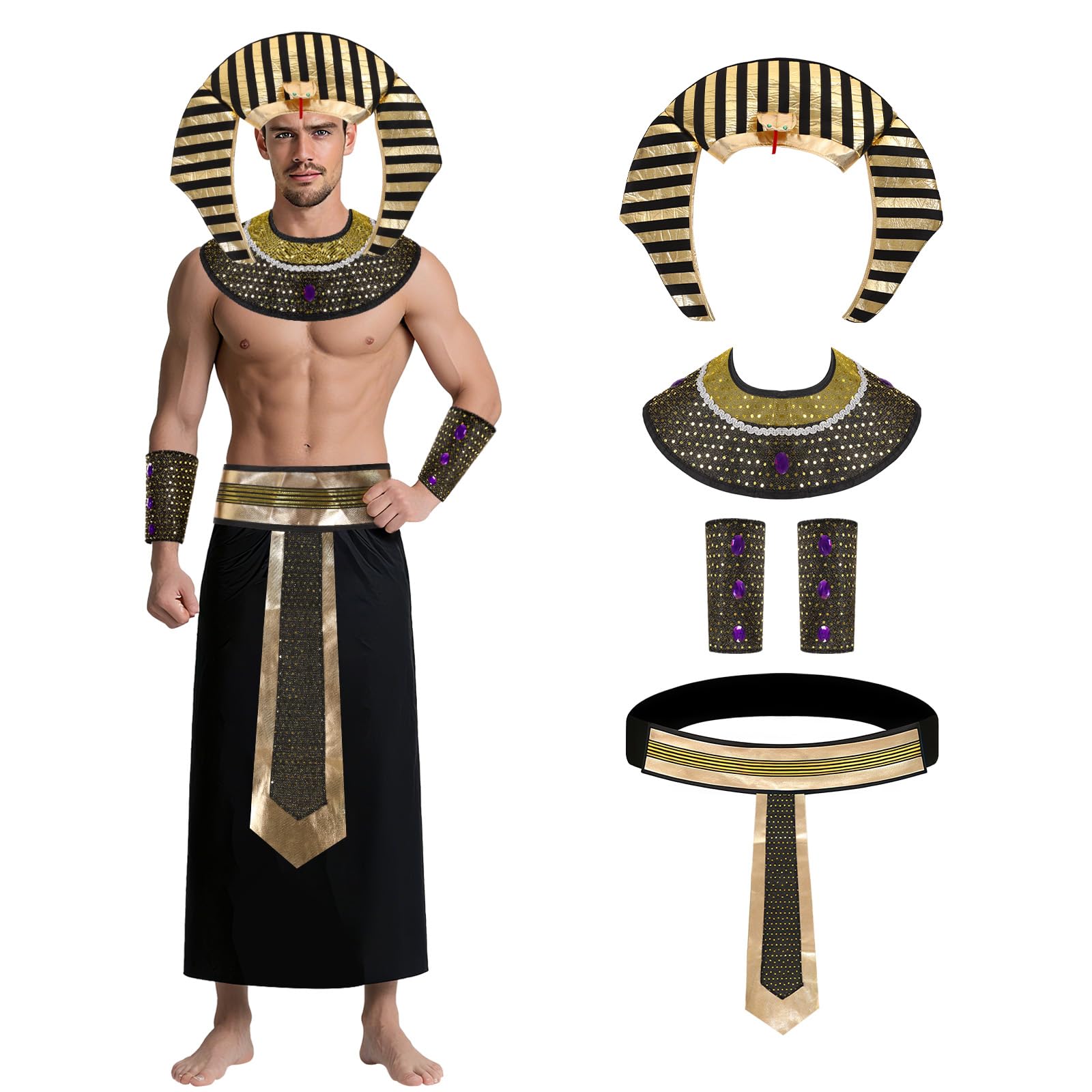 Men Accessories Egypt - Accessoires de Costume cléopâtre égyptien, casque