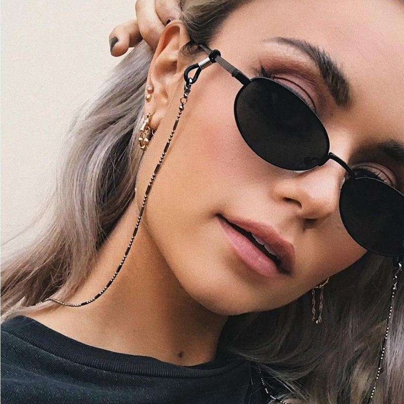 Men Accessories In Silver - Chaînes de lunettes de soleil pour