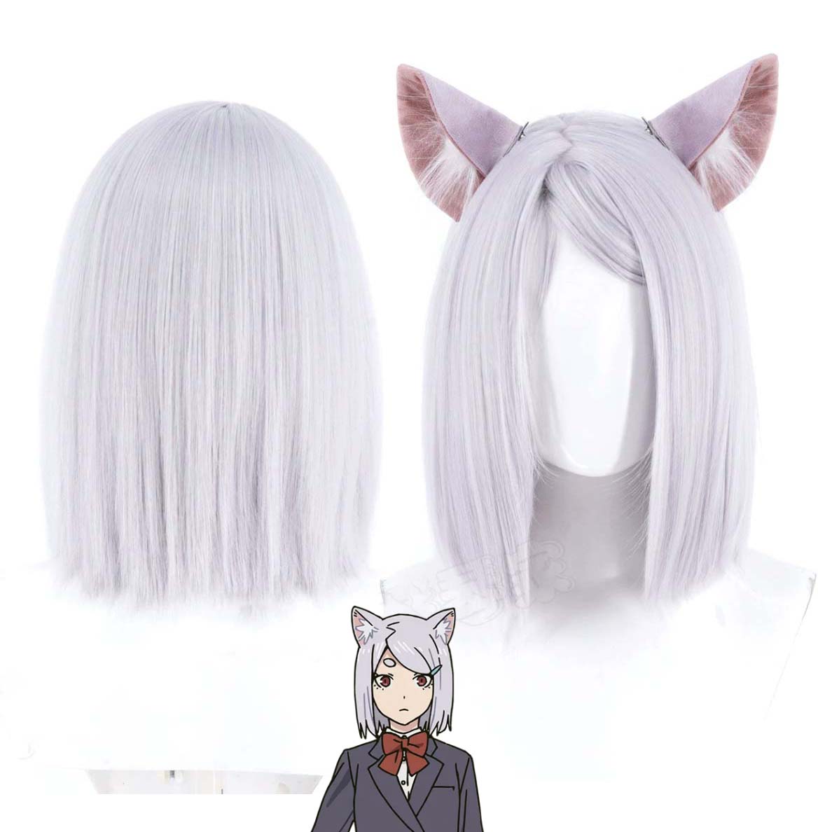 Men Accessories In Silver - Perruque de cosplay Yani-Neko Imoko Satou