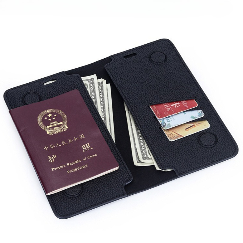 Men'S Minimalist Accessories - Portefeuille de passeport fin et minimaliste