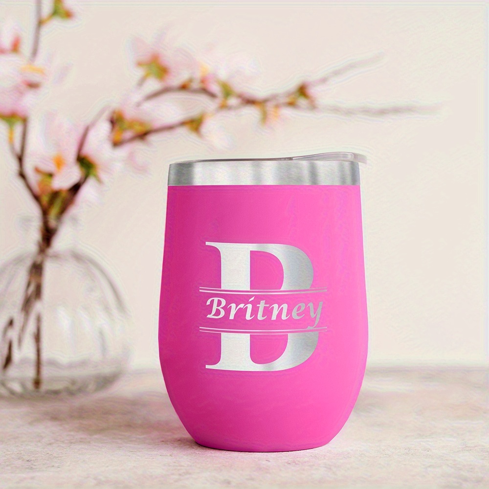 Flask Stainless Steel - Gobelet à vin personnalisé avec monogramme,