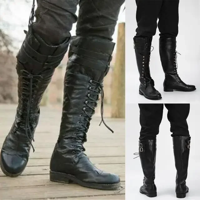 Medieval Men'S Accessories - Bottes de Cosplay Steampunk médiévales pour