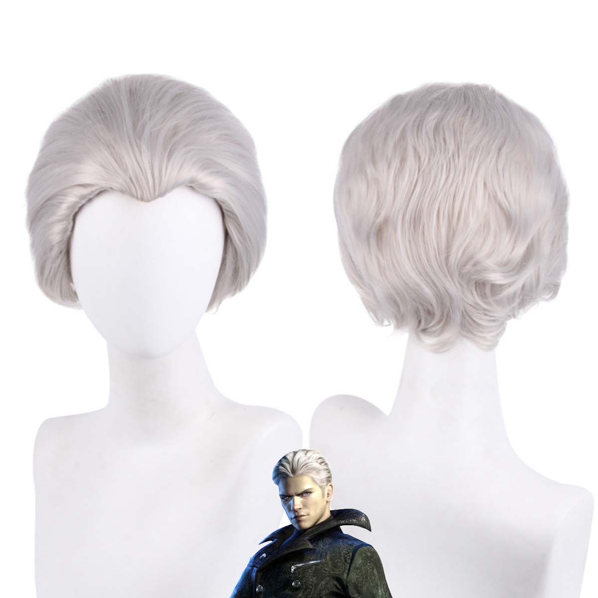 Men Accessories In Silver - Perruque de cosplay pour homme, personnage