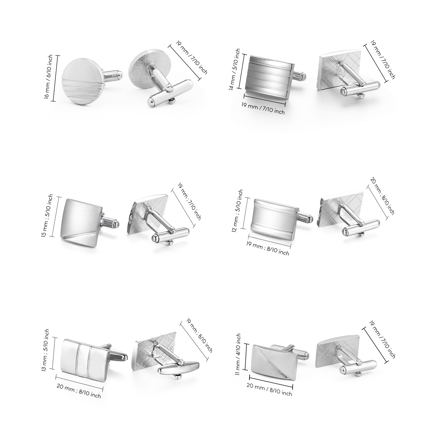 1 paire de boutons de manchett - Men'S Minimalist Accessories avis et prix