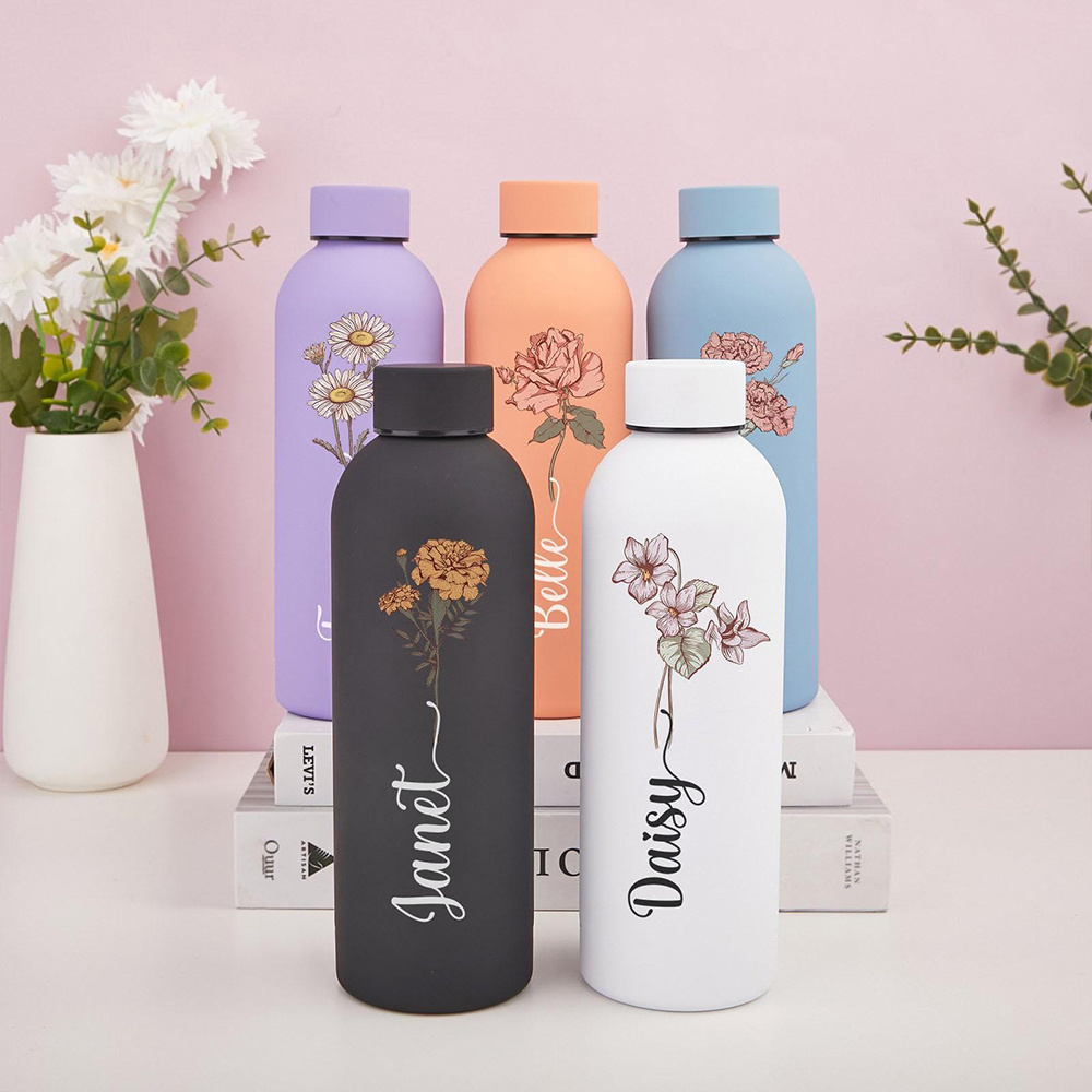 Bouteille d'eau florale person - Flask Stainless Steel avis et prix