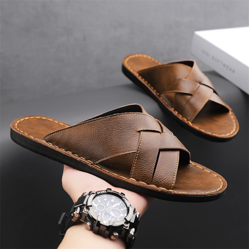 Sandales décontractées en cuir - Men'S Accessories Leather avis et prix