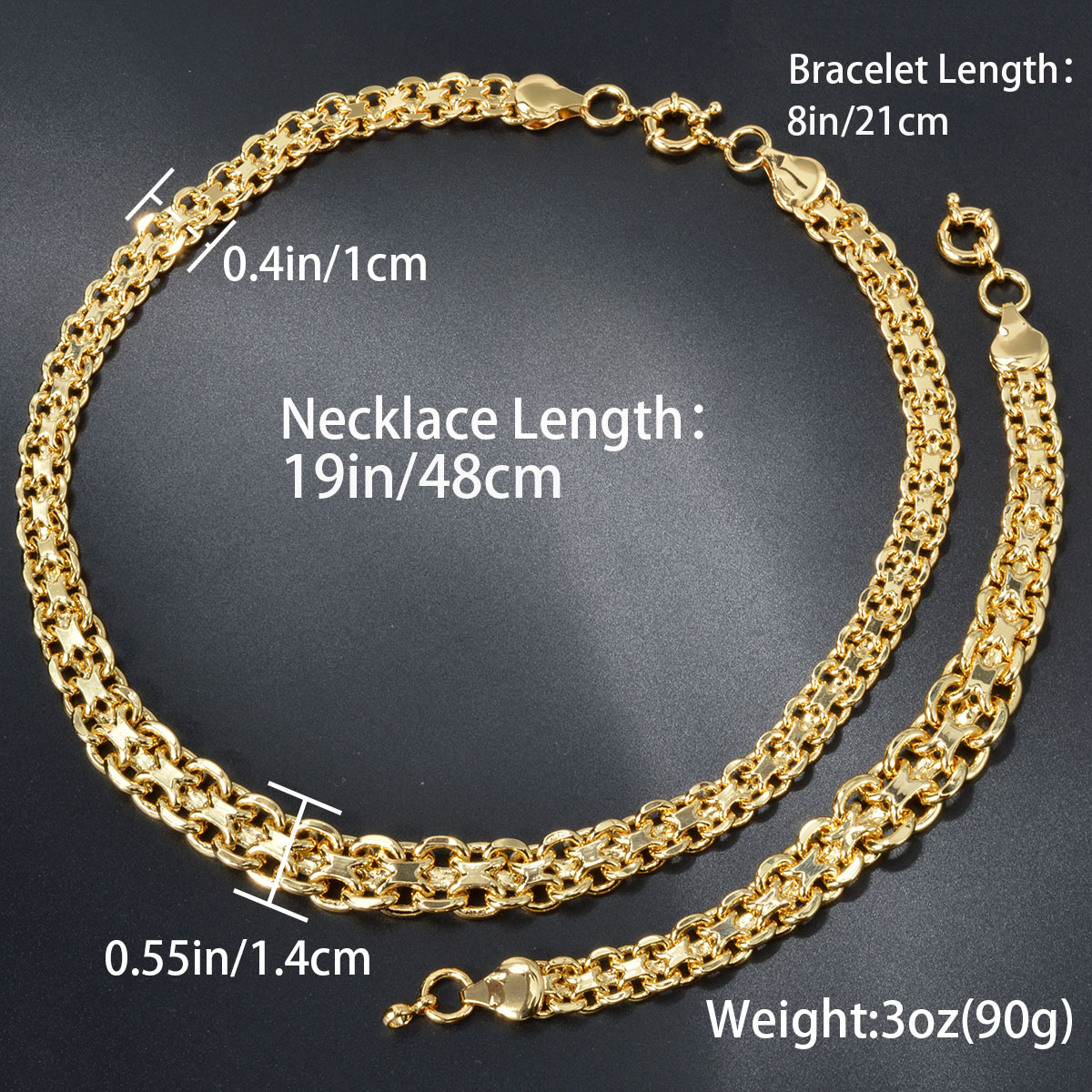 Sunny luxe 18k plaqué or géomé - Men Accessories In Dubai avis et prix