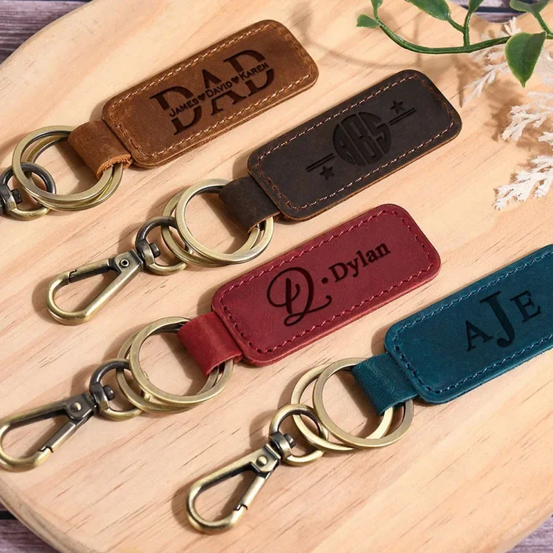 Porte-clés en cuir avec logo p - Men Accessories In Silver avis et prix