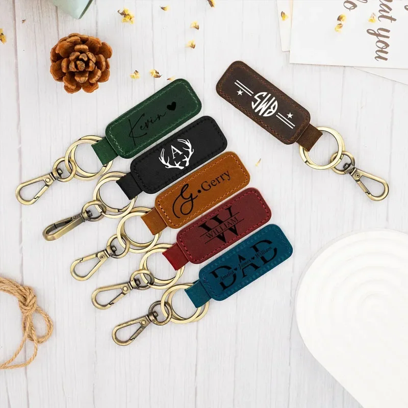 Porte-clés en cuir avec logo p - Men Accessories In Silver avis et prix