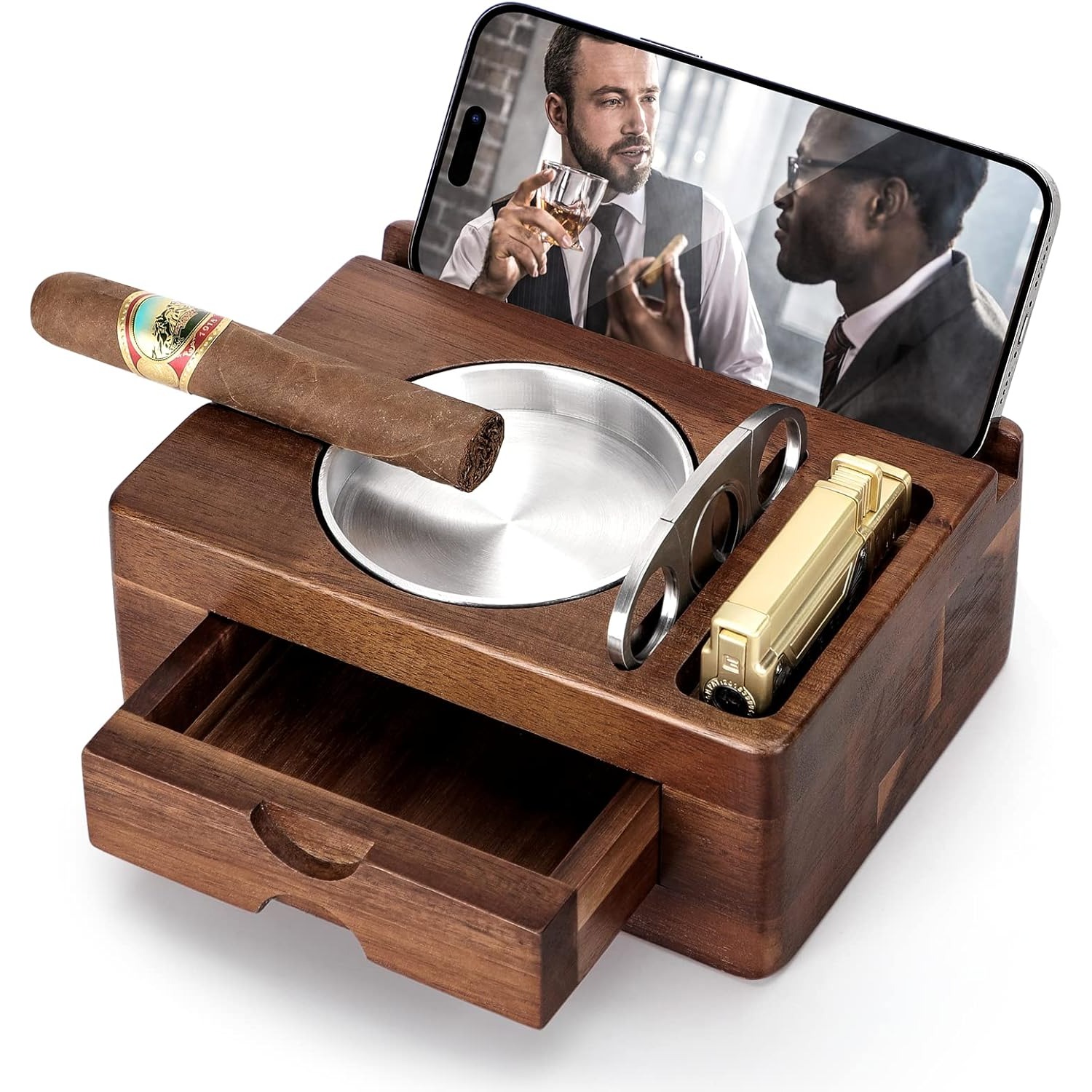 Cendriers en bois avec support - Men Accessories Drawer avis et prix