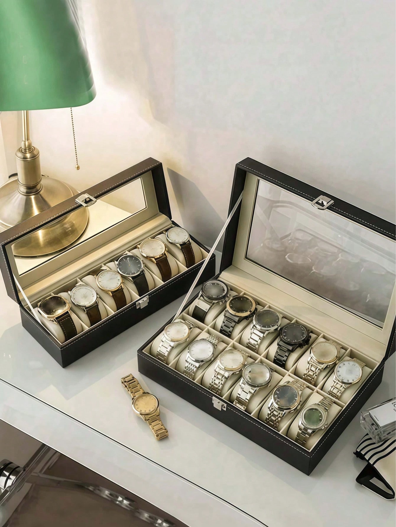 Boîte à montres en cuir avec s - Men Accessories Box avis et prix