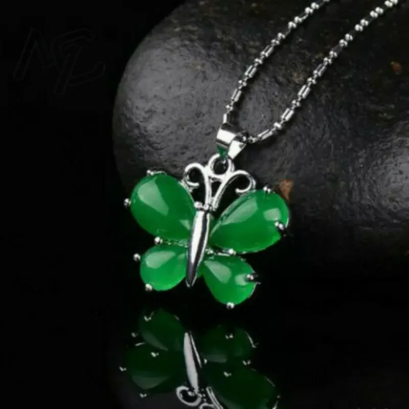 S925 argent vert Jade papillon - Men Accessories In Silver avis et prix