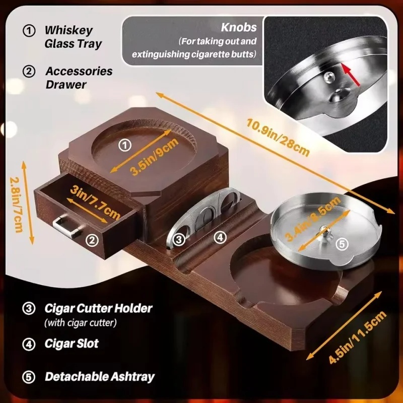 Cendrier à cigares en bois ave - Men Accessories Drawer avis et prix
