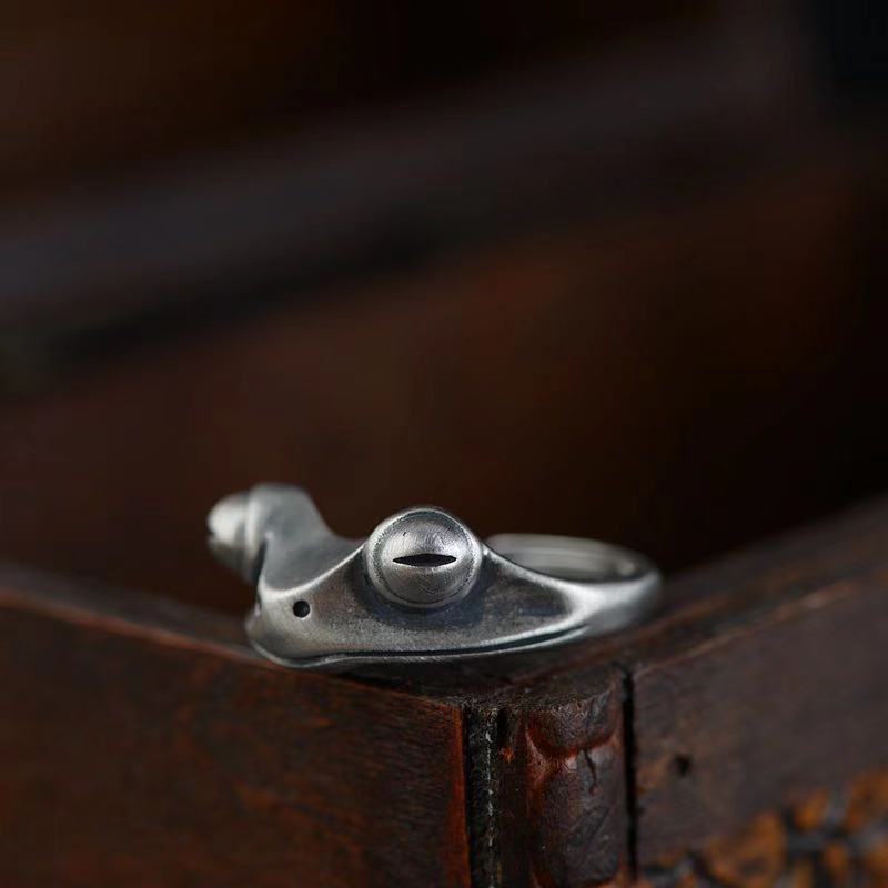 Bague grenouille rétro en détr - Men Accessories Drawing avis et prix