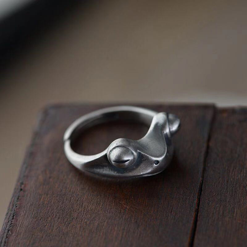 Bague grenouille rétro en détr - Men Accessories Drawing avis et prix