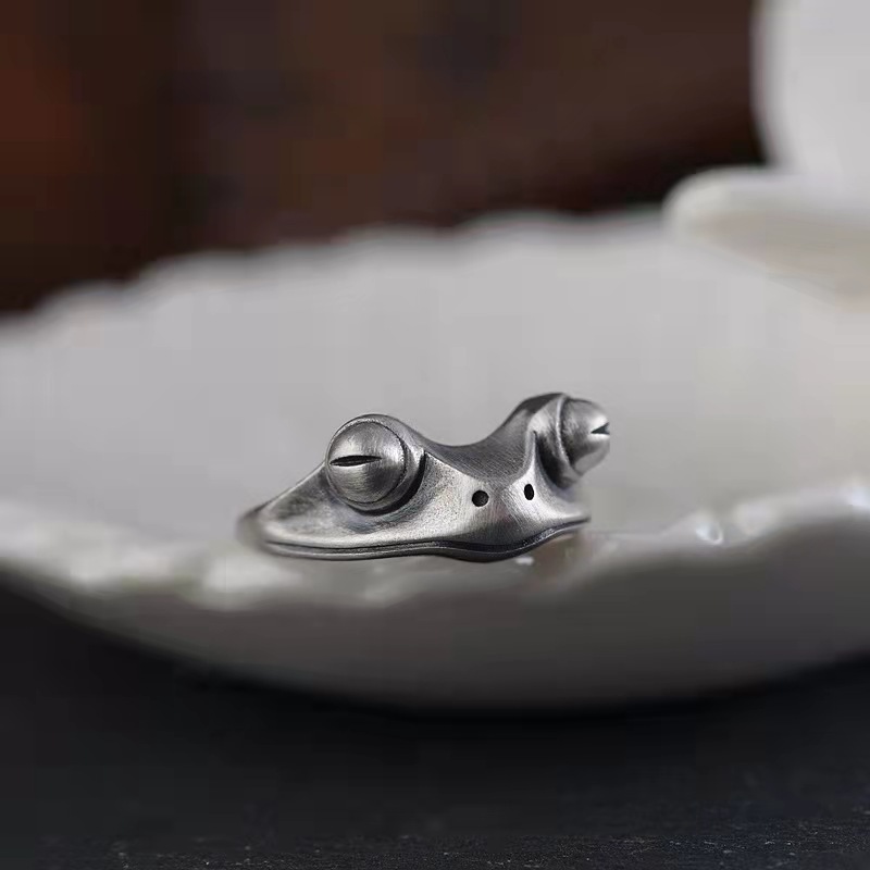 Bague grenouille rétro en détr - Men Accessories Drawing avis et prix