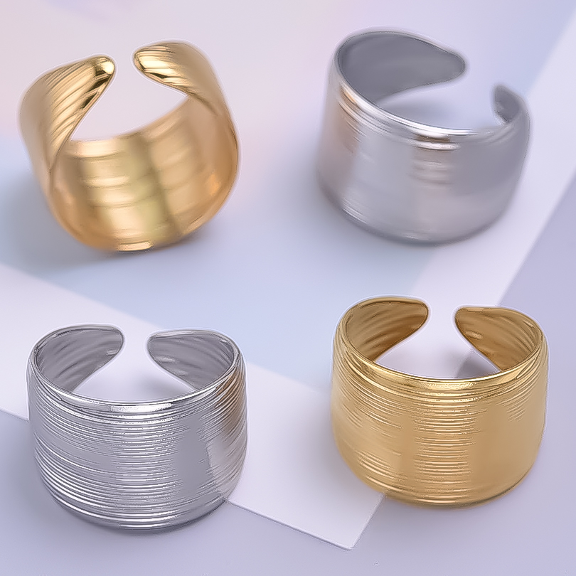 Bague large ouverte en acier i - Men Accessories Drawing avis et prix
