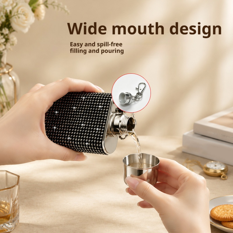 Flacon de poche portable orné  - Flask Stainless Steel avis et prix
